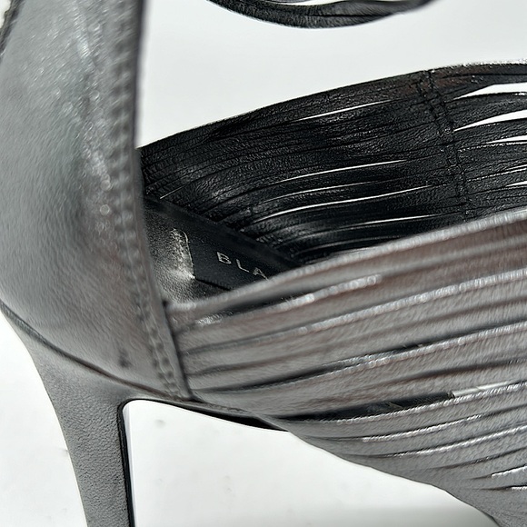 LK Bennet Black Ribbon NWT “Arianna” Silver Stiletto Heel Shoes *Sz 37/US 6*🔥🔥 - Picture 10 of 10
